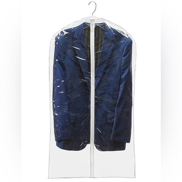 NIB Clear Vinyl Wide Suit Dress Bag Vinyl Zippered Garment Bag Closet Organizer - Picture 1 of 5
